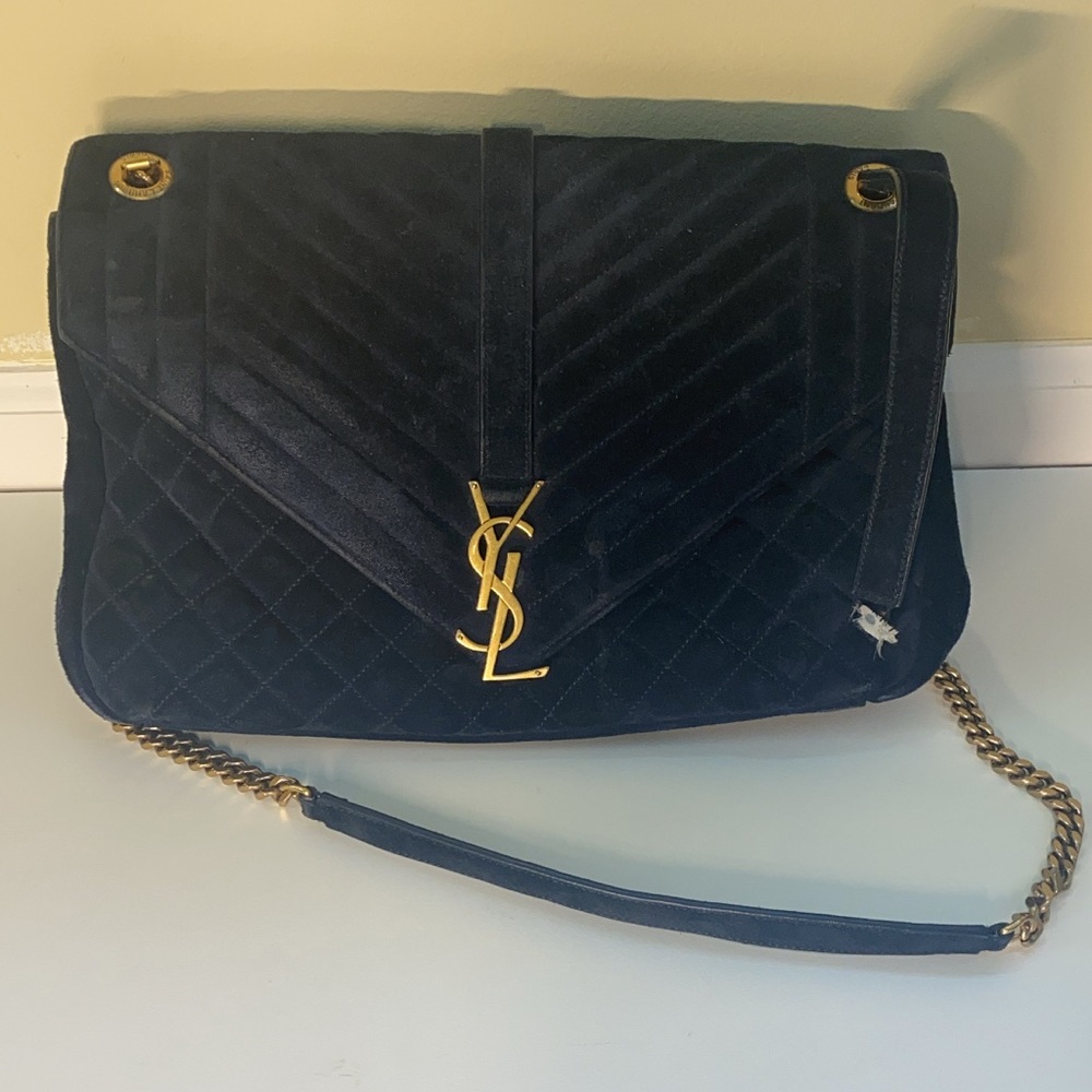 Saint Laurent Envelope Suede Bag Large